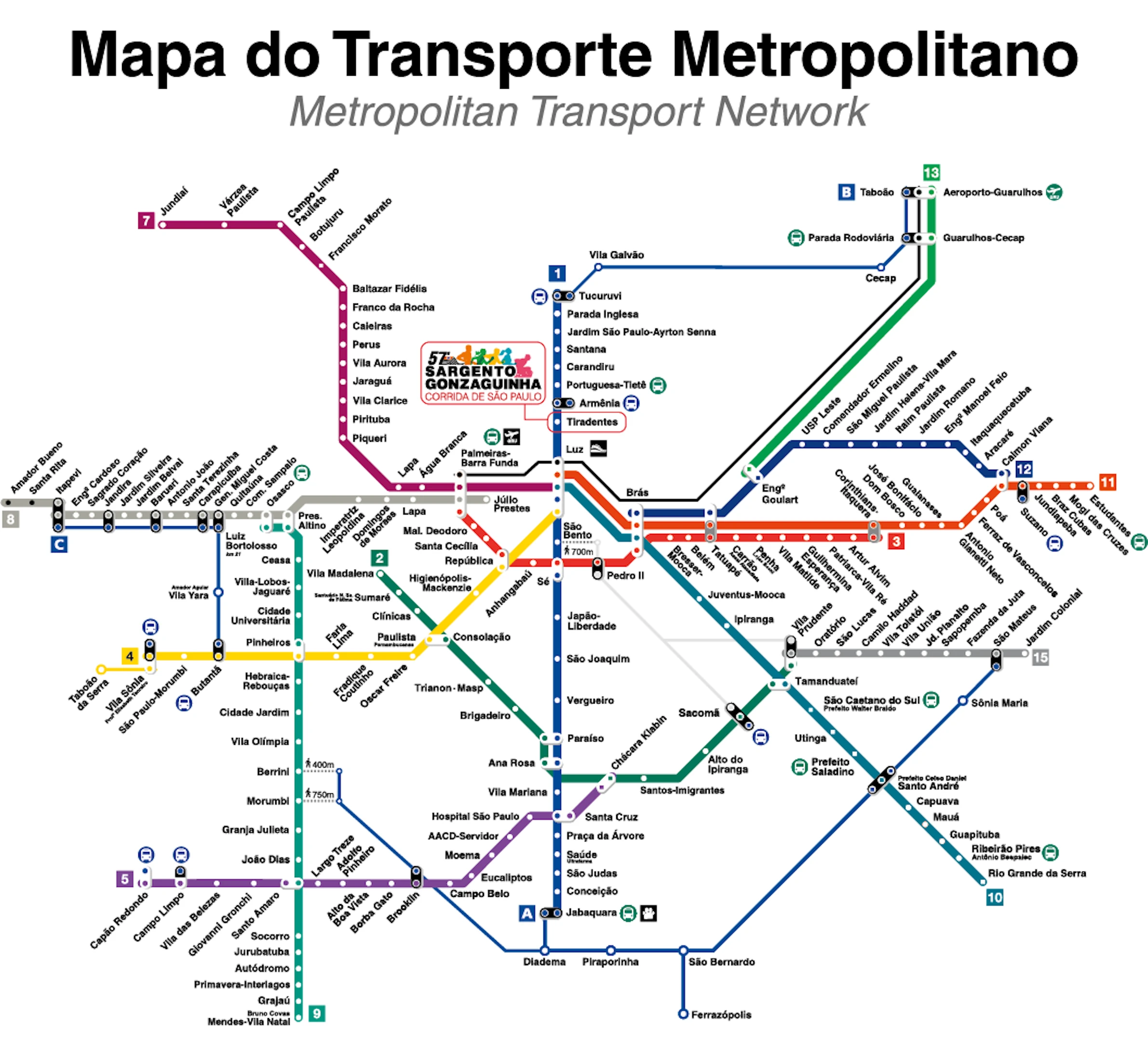 mapa metrô são Paulo